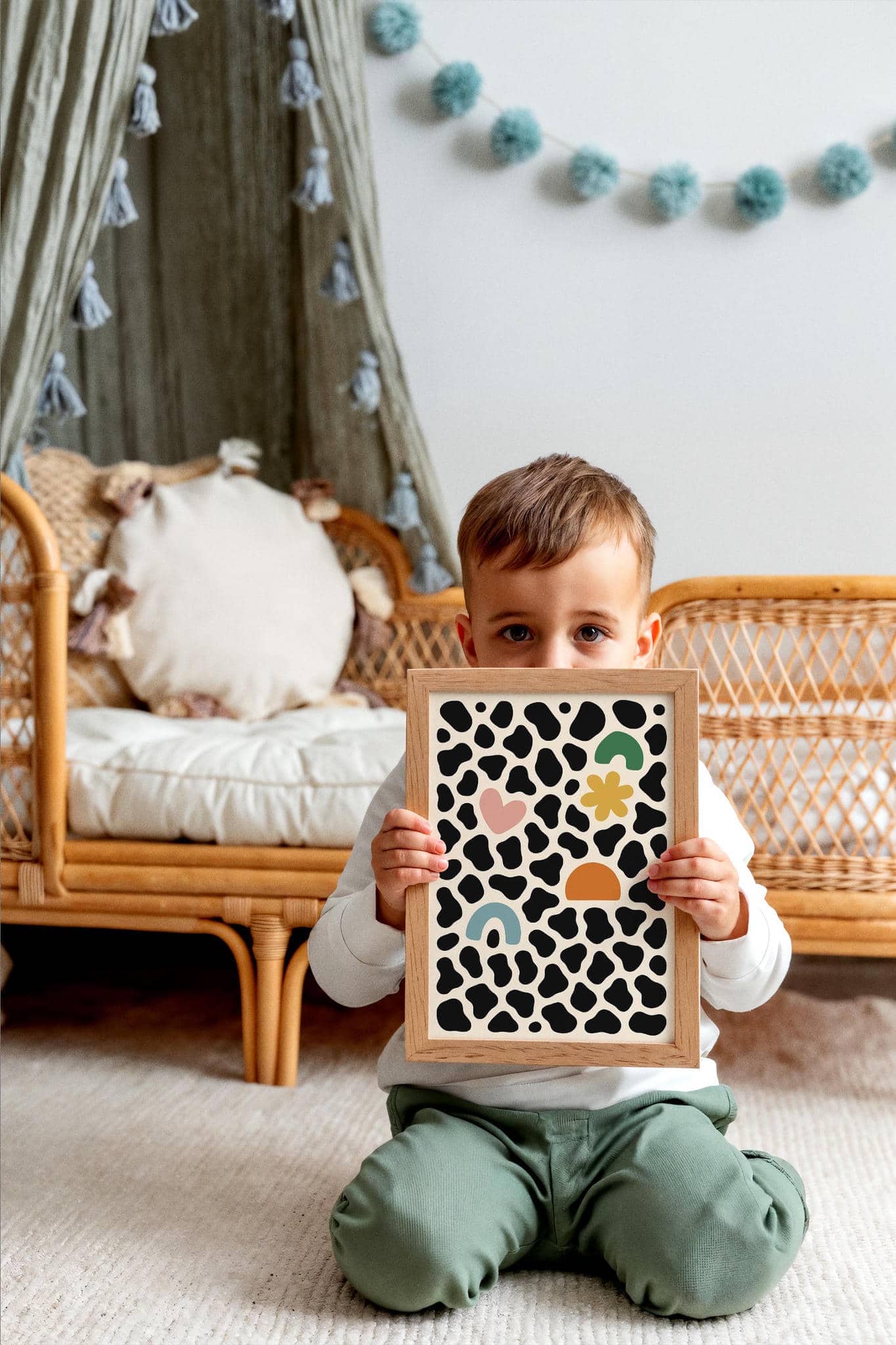 Modern Abstract Wall Art for Kids' Room