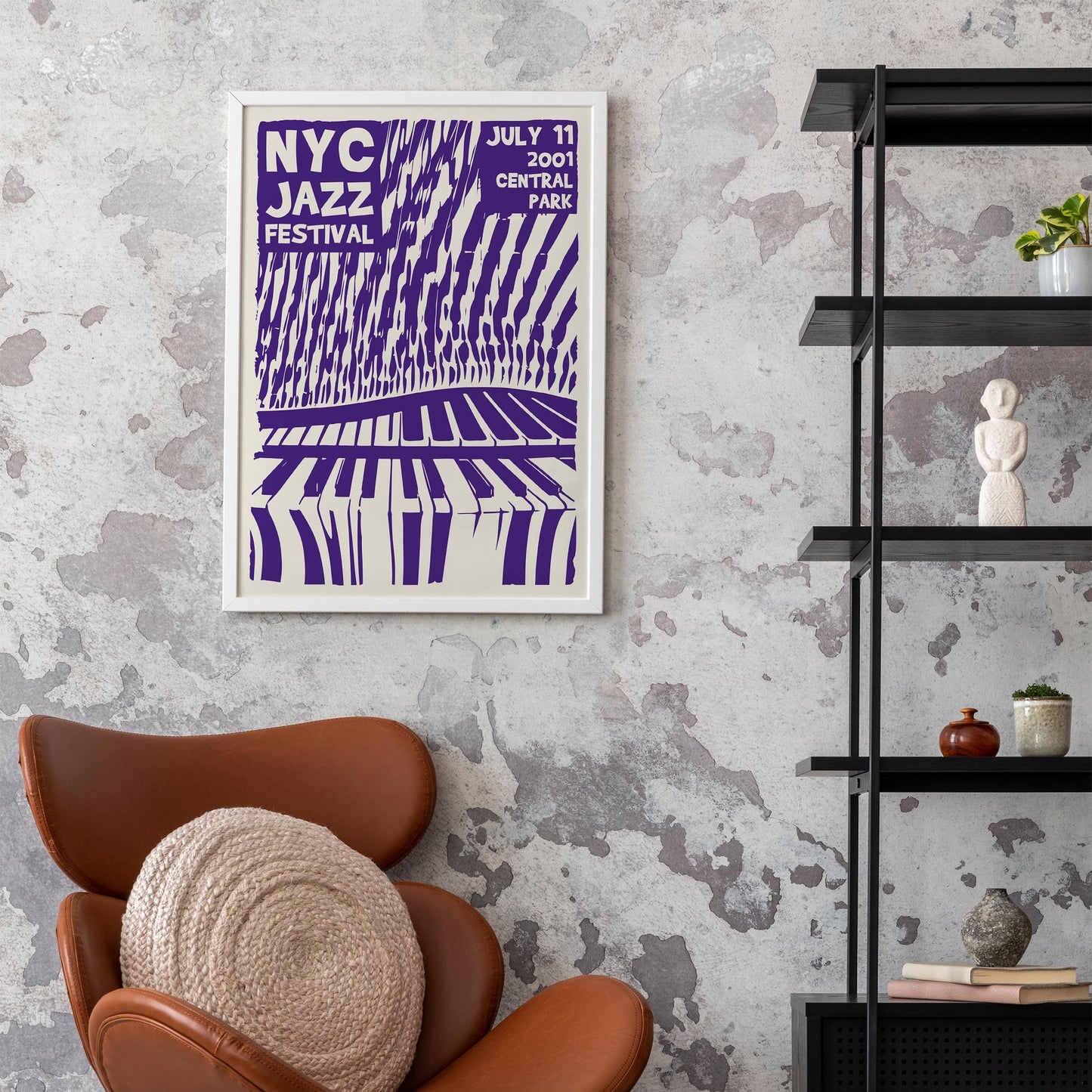 Purple Jazz Poster – NYC Festival Graphic Design