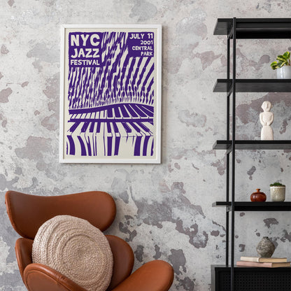 Purple Jazz Poster – NYC Festival Graphic Design