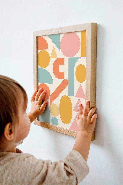 Pastel Geometric Wall Art – Modern Abstract Print