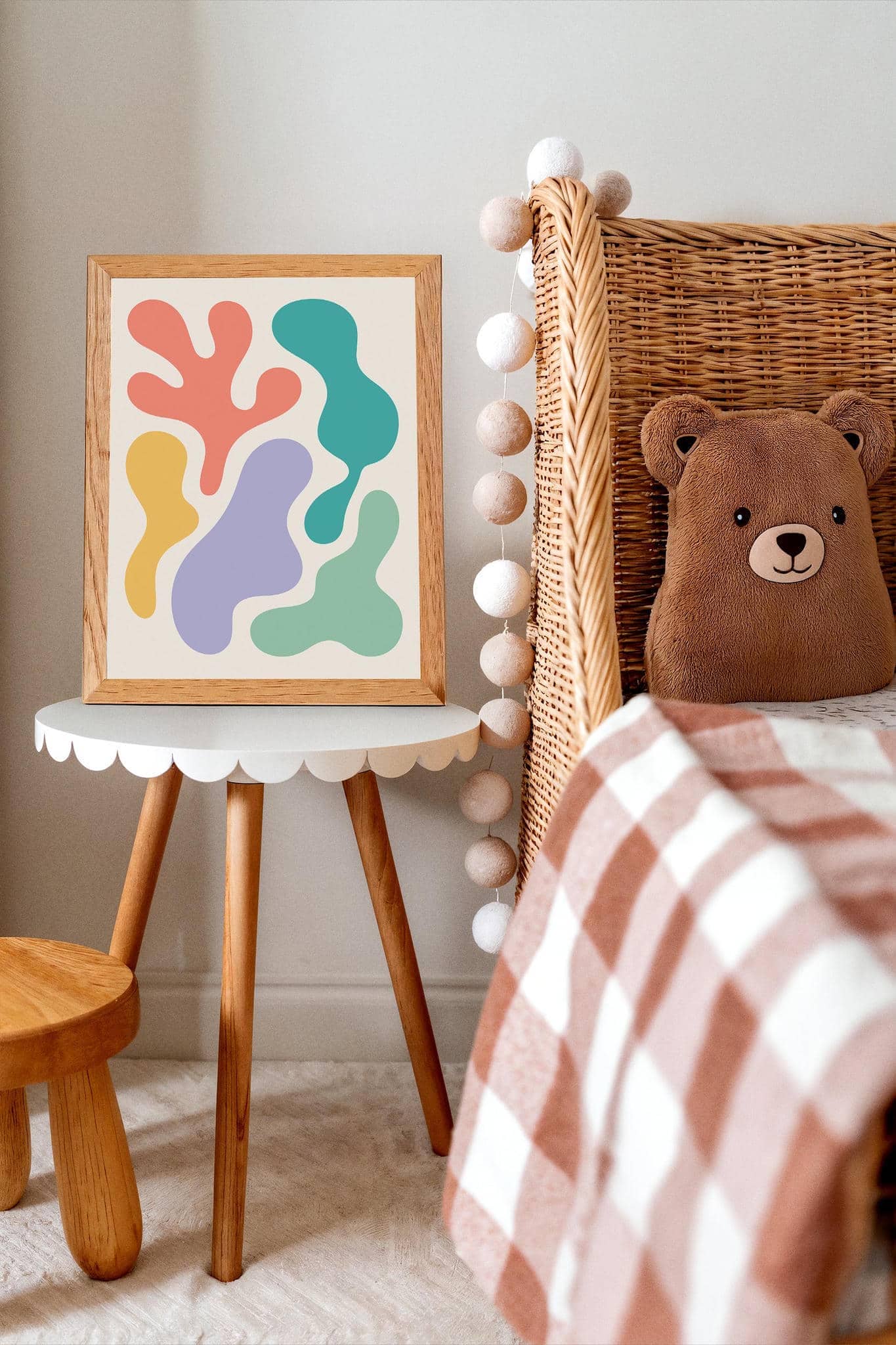 Colorful Abstract Shapes Kids Room Poster