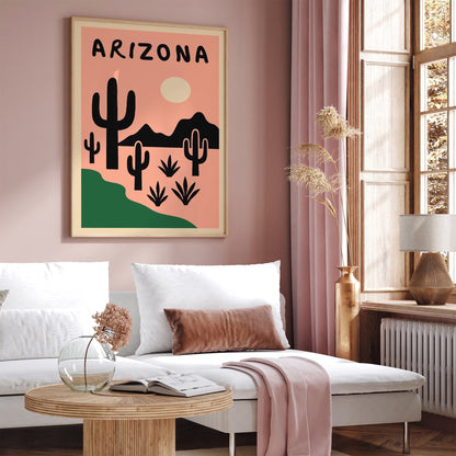 Arizona Mid Century Modern Travel Poster