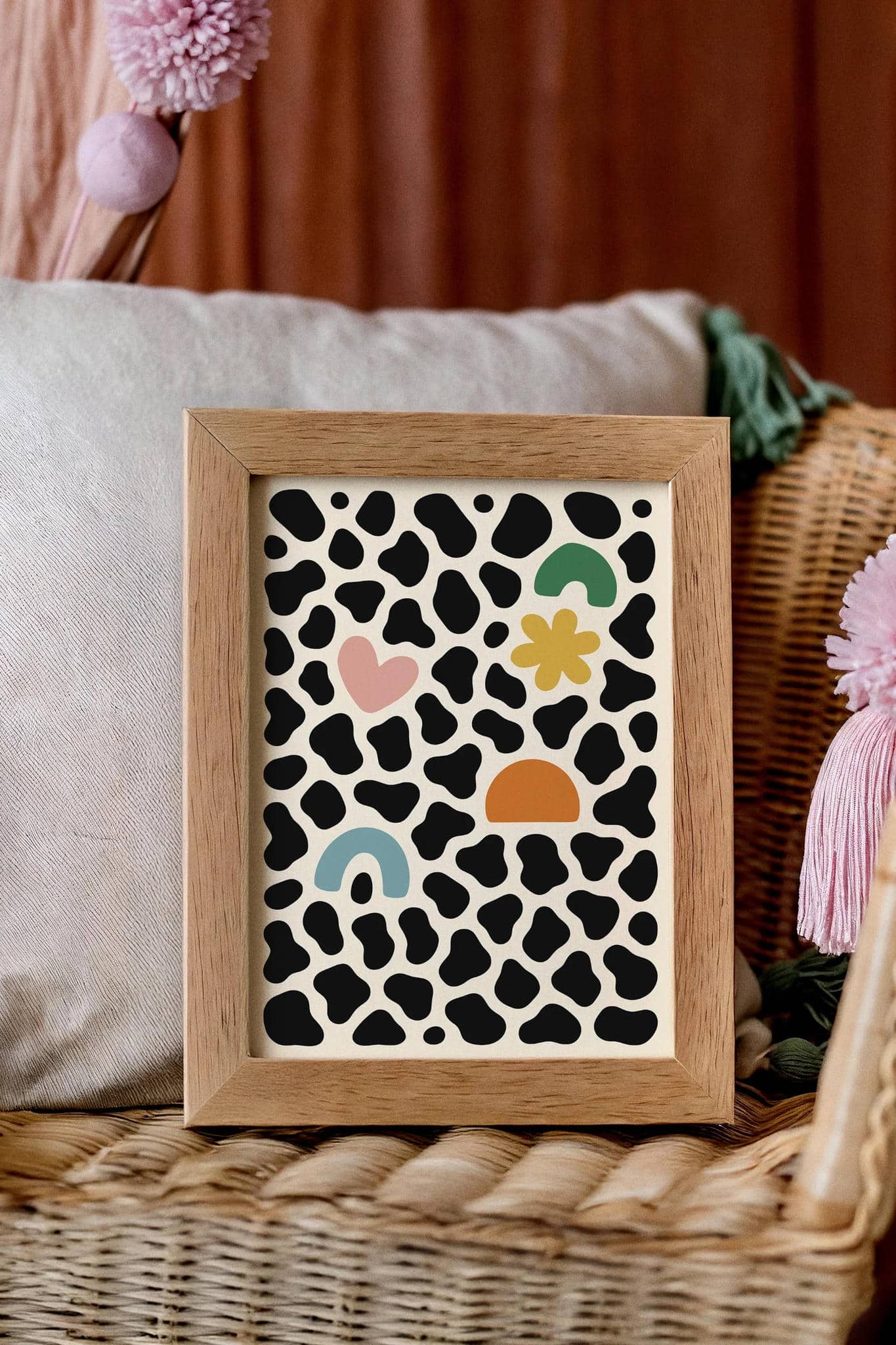 Modern Abstract Wall Art for Kids' Room