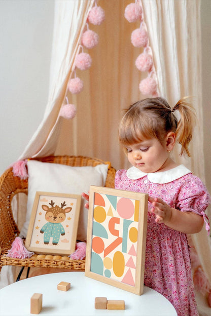 Pastel Geometric Wall Art – Modern Abstract Print