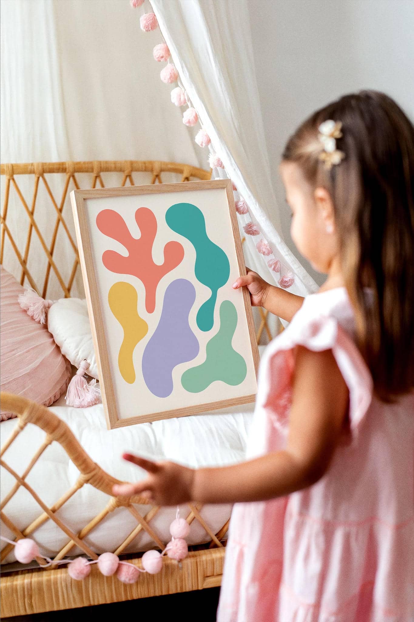 Colorful Abstract Shapes Kids Room Poster