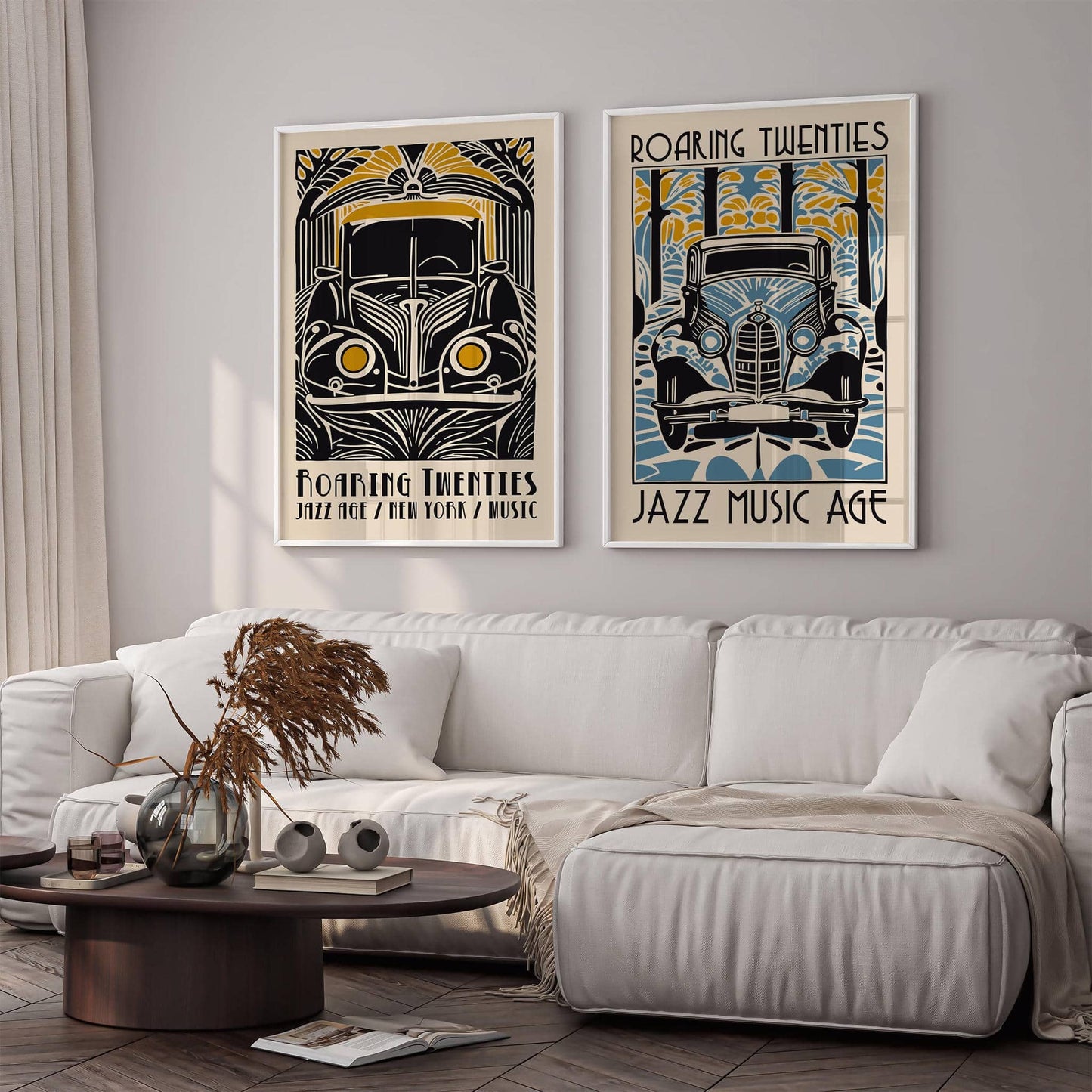 Roaring Twenties Jazz Music Age Old Car Art Print