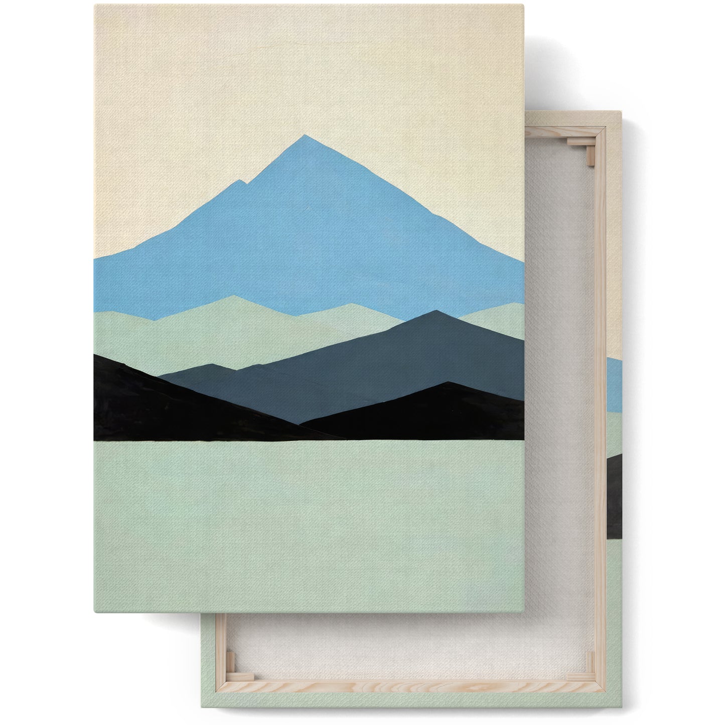 Minimalist Modern Mountain Canvas Art Print