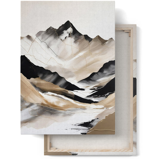 Neutral Tones Mountains Canvas Print