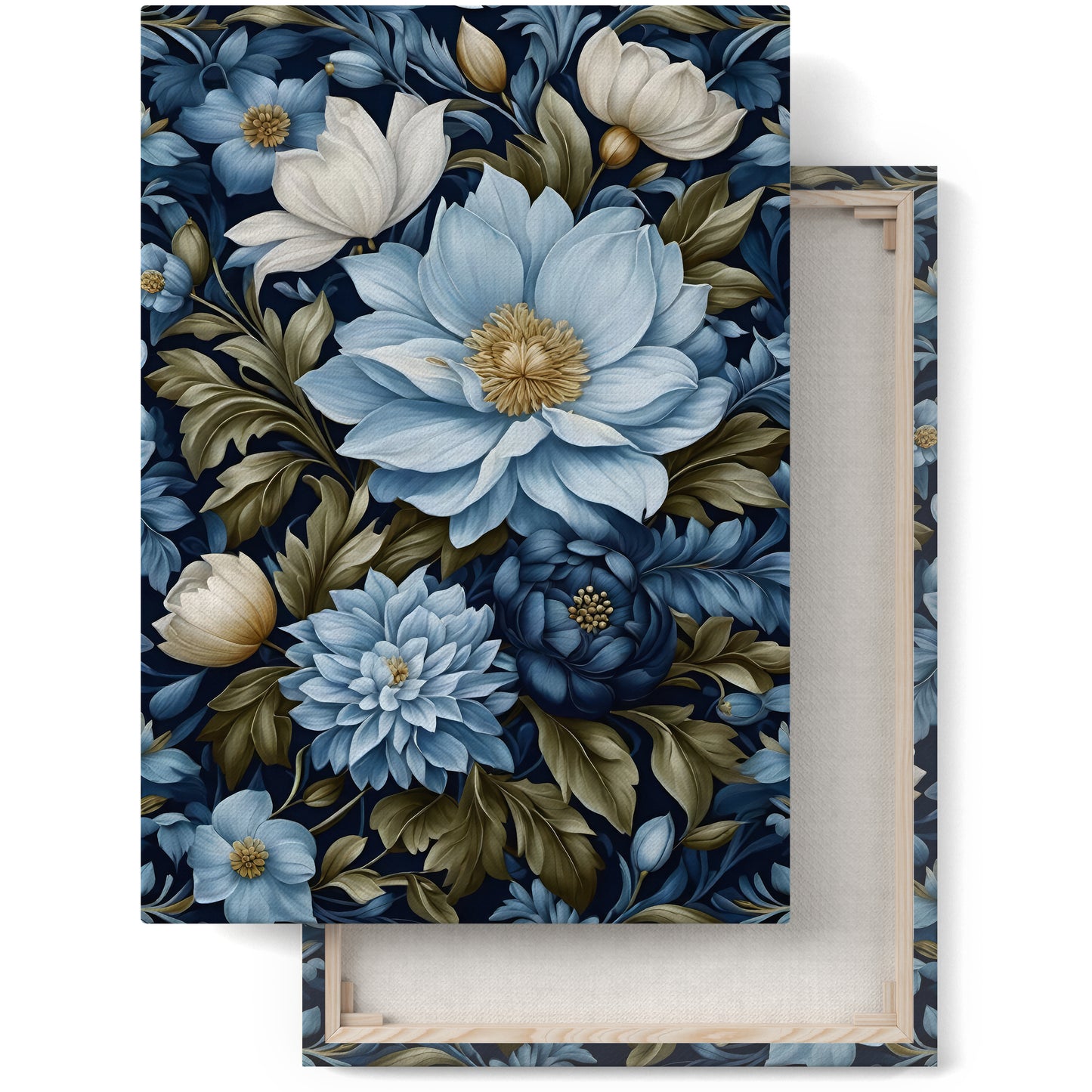 Dark Academy Floral Painting Canvas Print