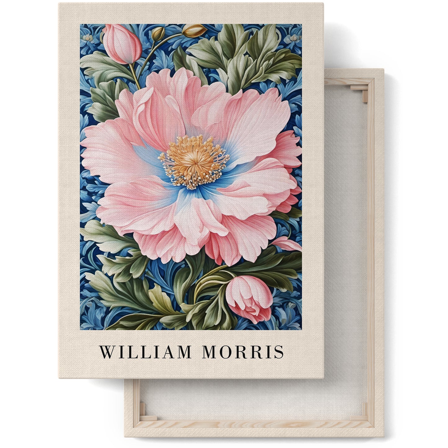 Pink Flower William Morris Canvas Print