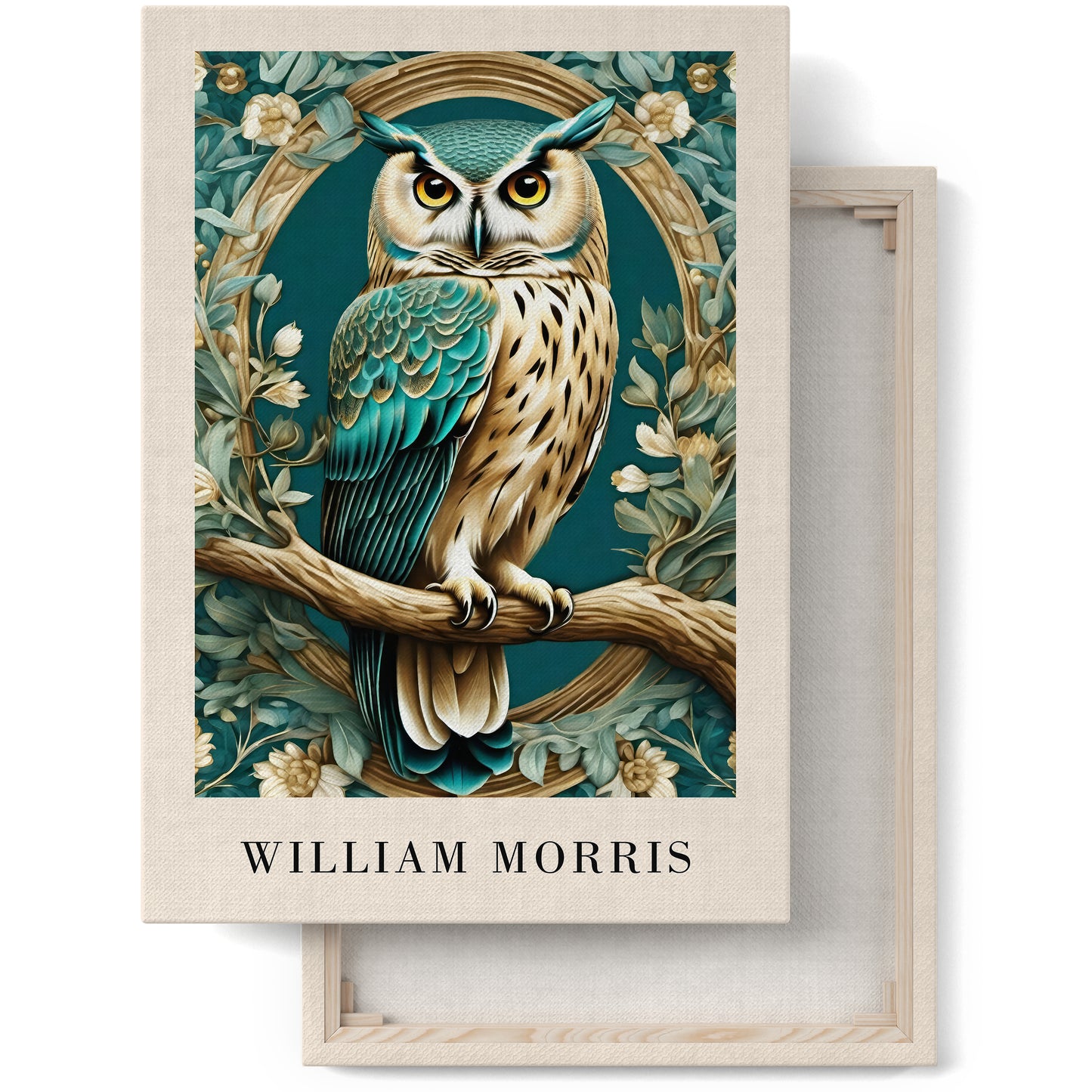 William Morris Cute Owl Canvas Print