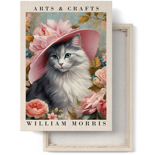 Victorian Charming Cat Canvas Print