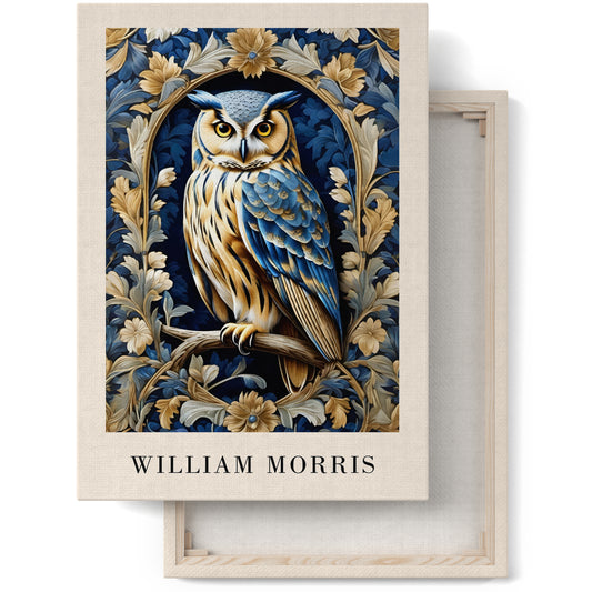 William Morris Elegant Owl Canvas Print