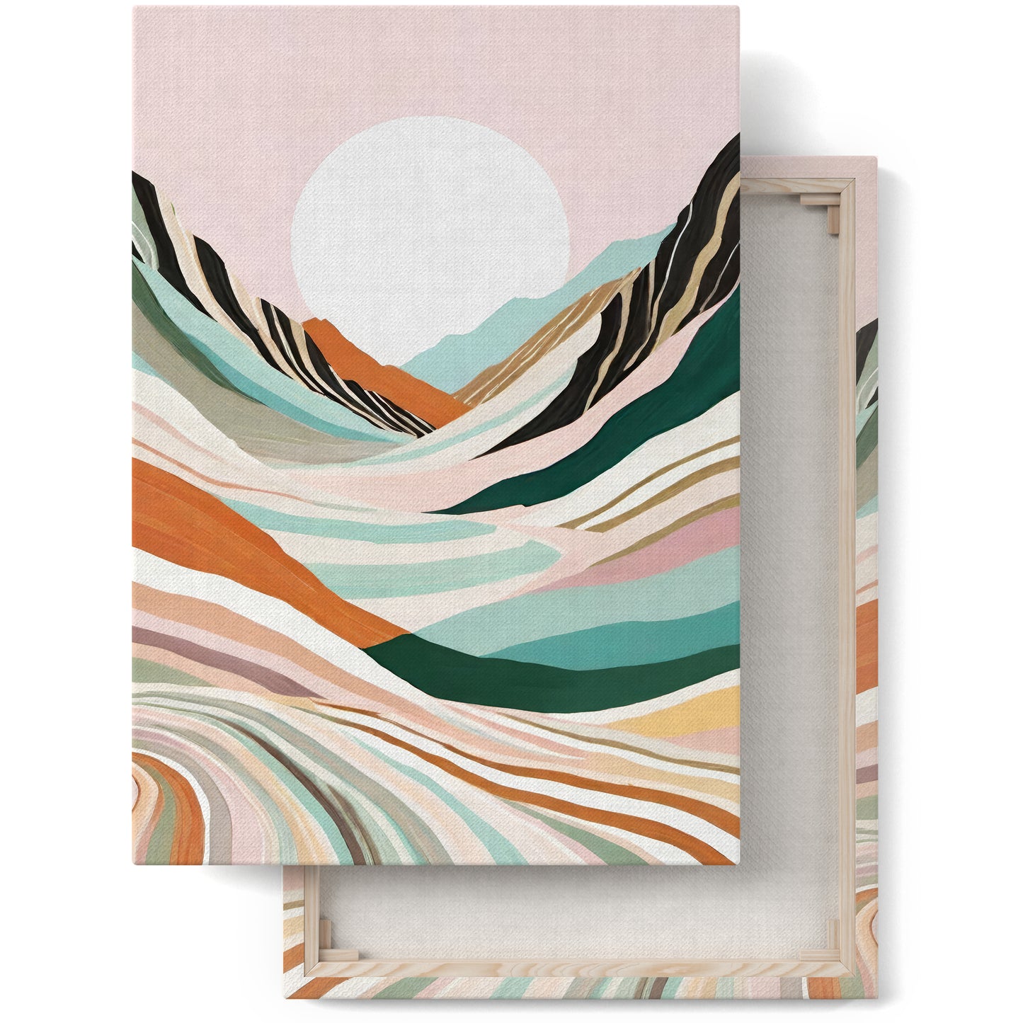 Trendy Sunset Painting Canvas Art Print