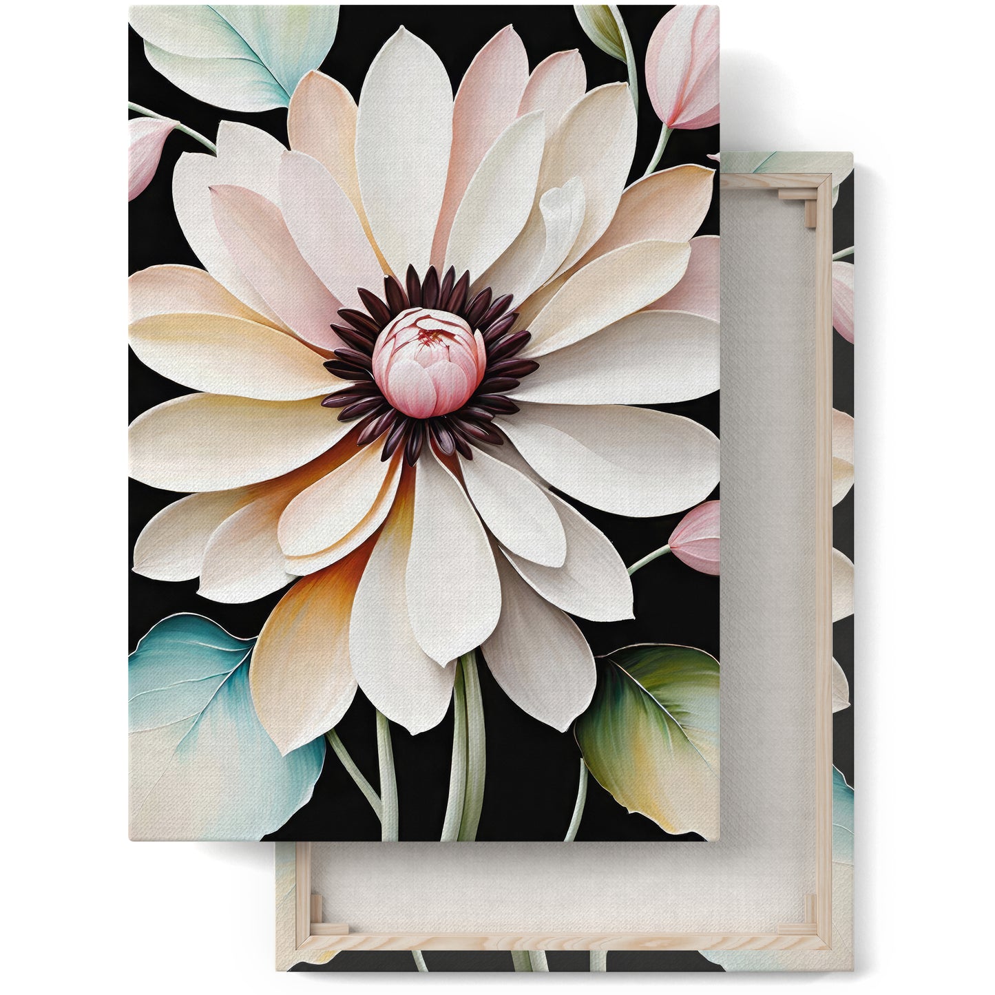 Abstract Floral Wall Art Canvas Print