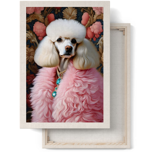 Chic Elegant Poodle Dog Canvas Print