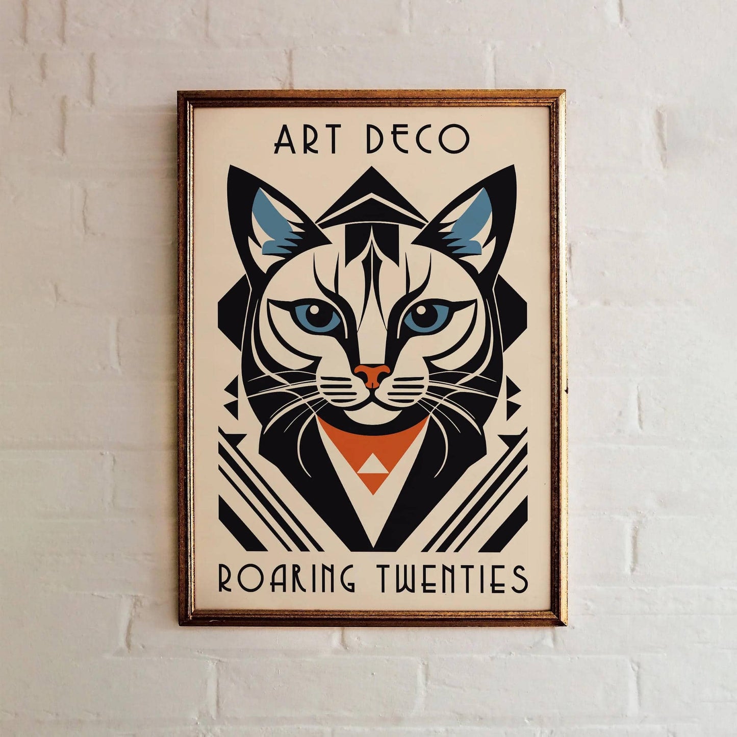 Art Deco Roaring Twenties Cat Poster