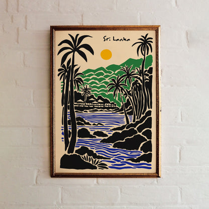 Sri Lanka Beach Landscape Poster