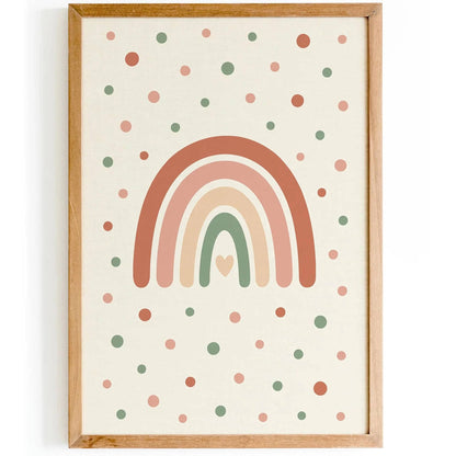 Nursery Wall Art – Pastel Rainbow & Dots