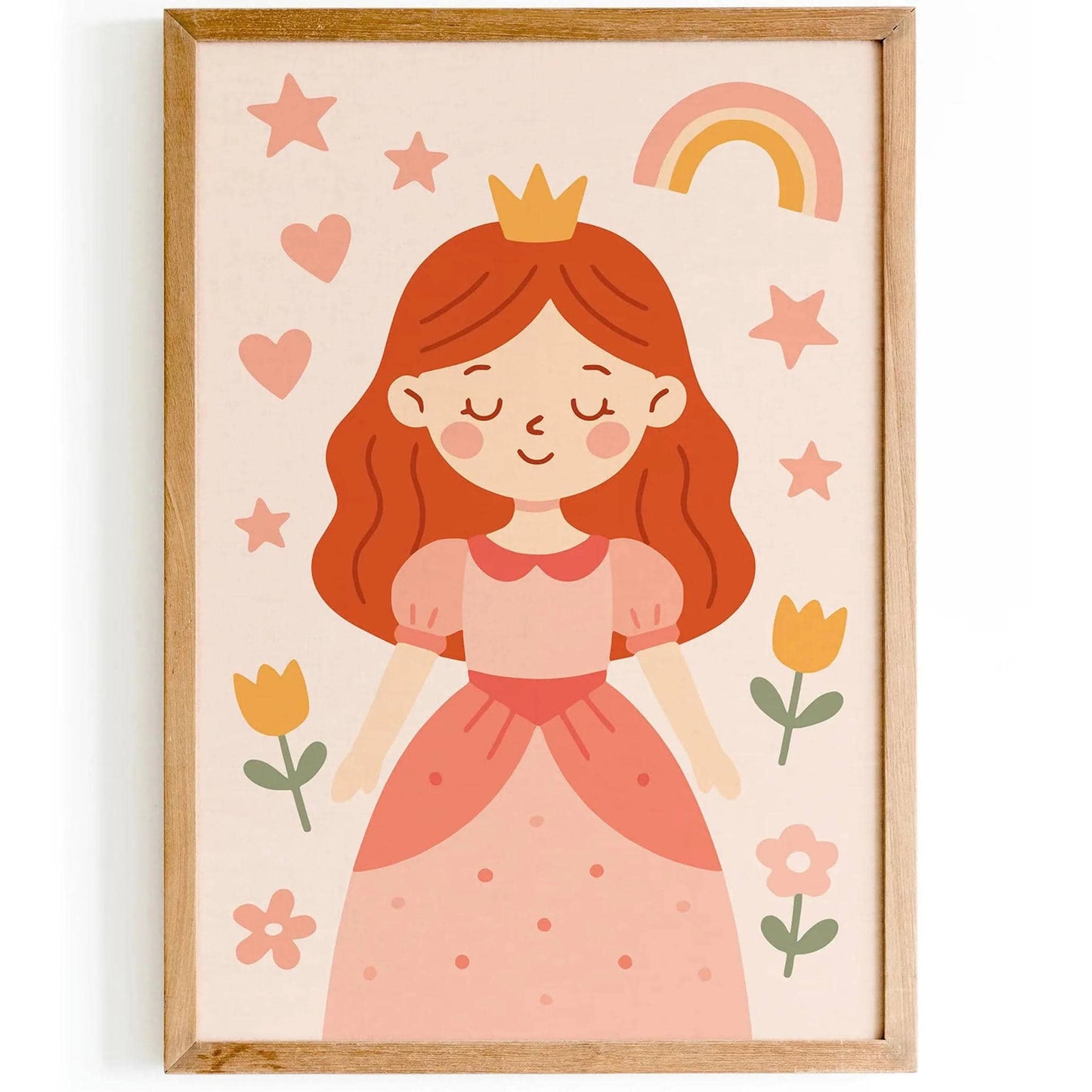 Adorable Redhead Princess Art Print