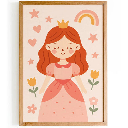 Adorable Redhead Princess Art Print