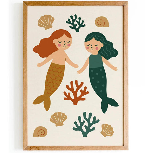 Two Little Mermaids Poster