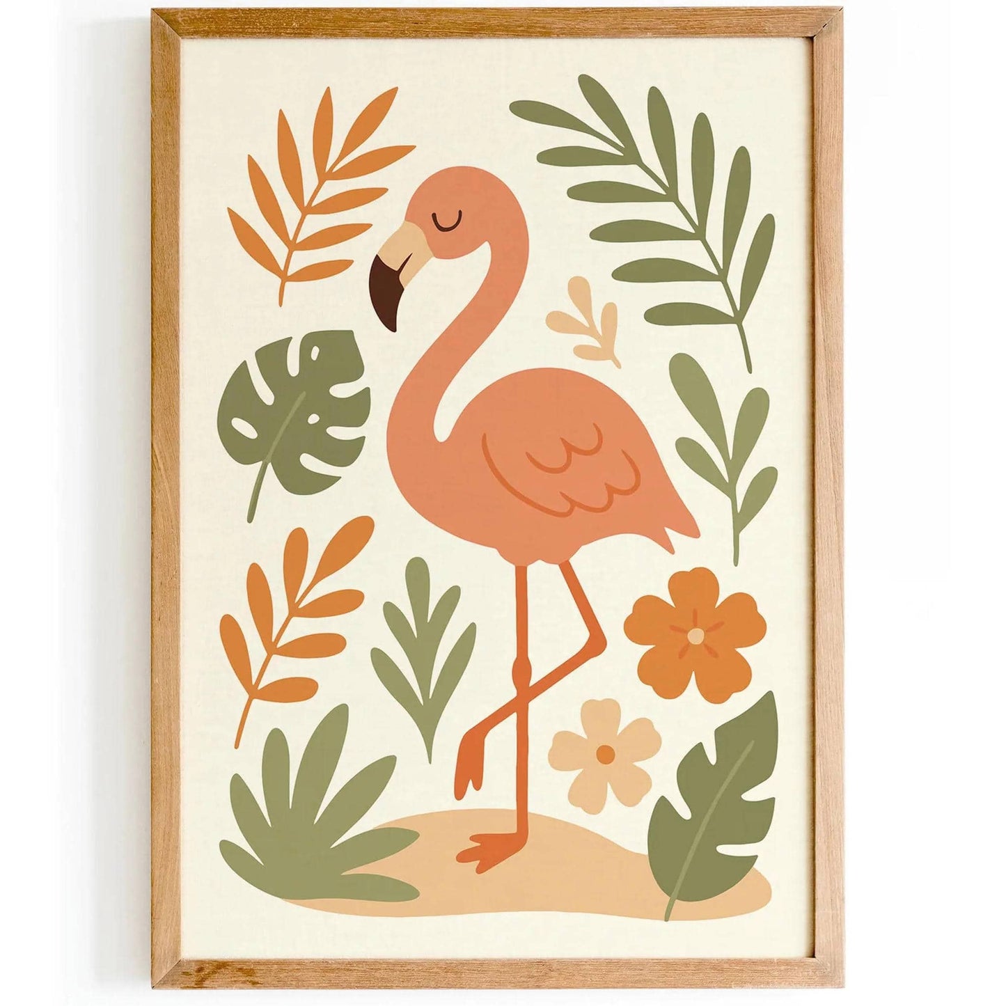Safari Flamingo Print – Kids Room Wall Art