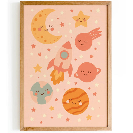 Cute Cosmos Art Print – Space Illustration