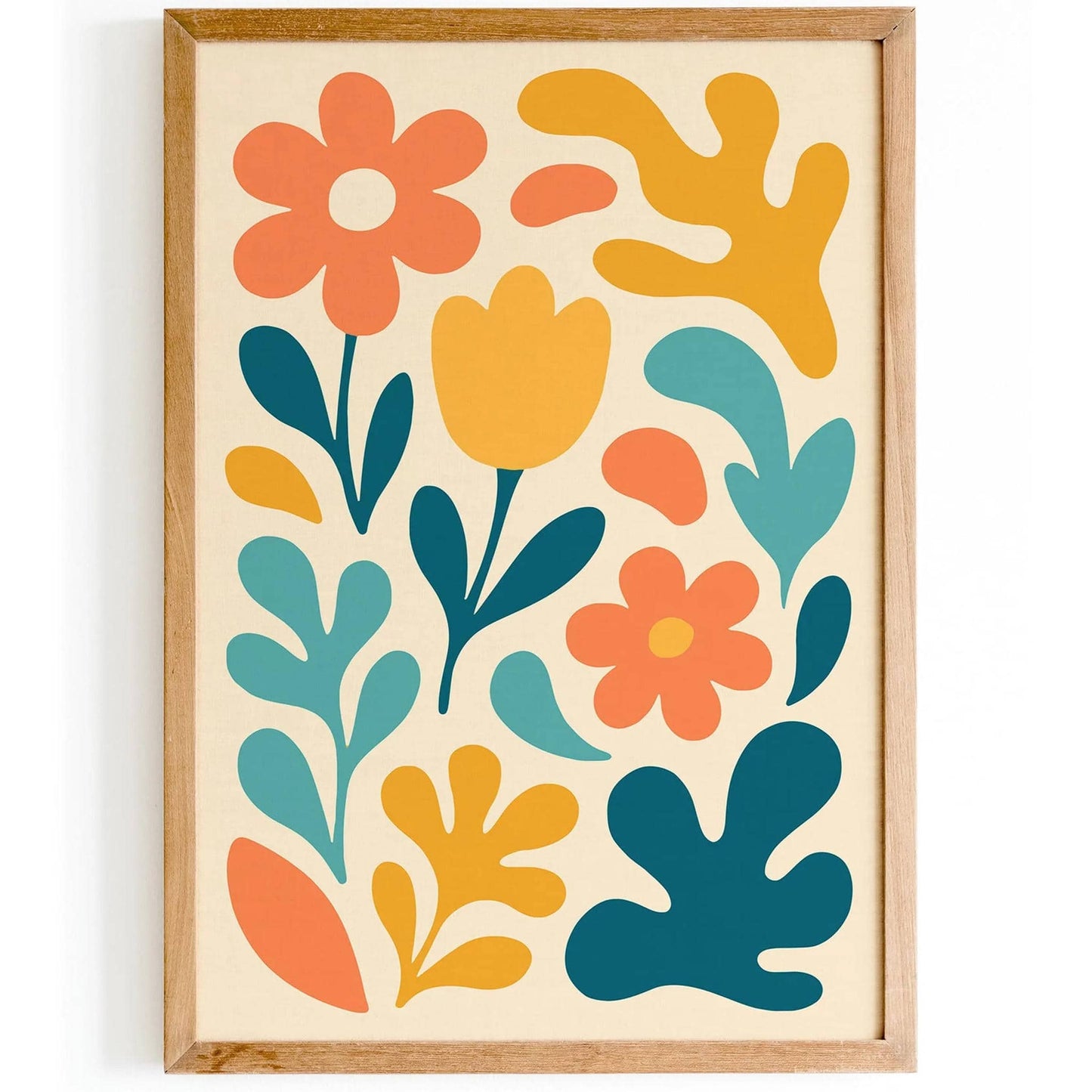 Abstract Liquid Flowers Poster – Modern Botanical Wall Art