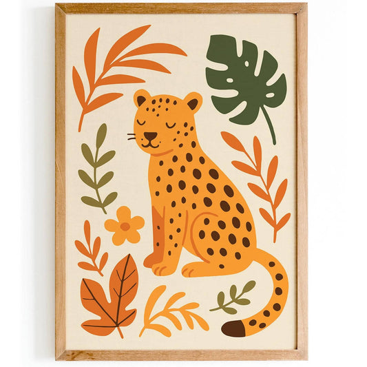 Cute Cheetah in Jungle - Nature-Inspired Art Print