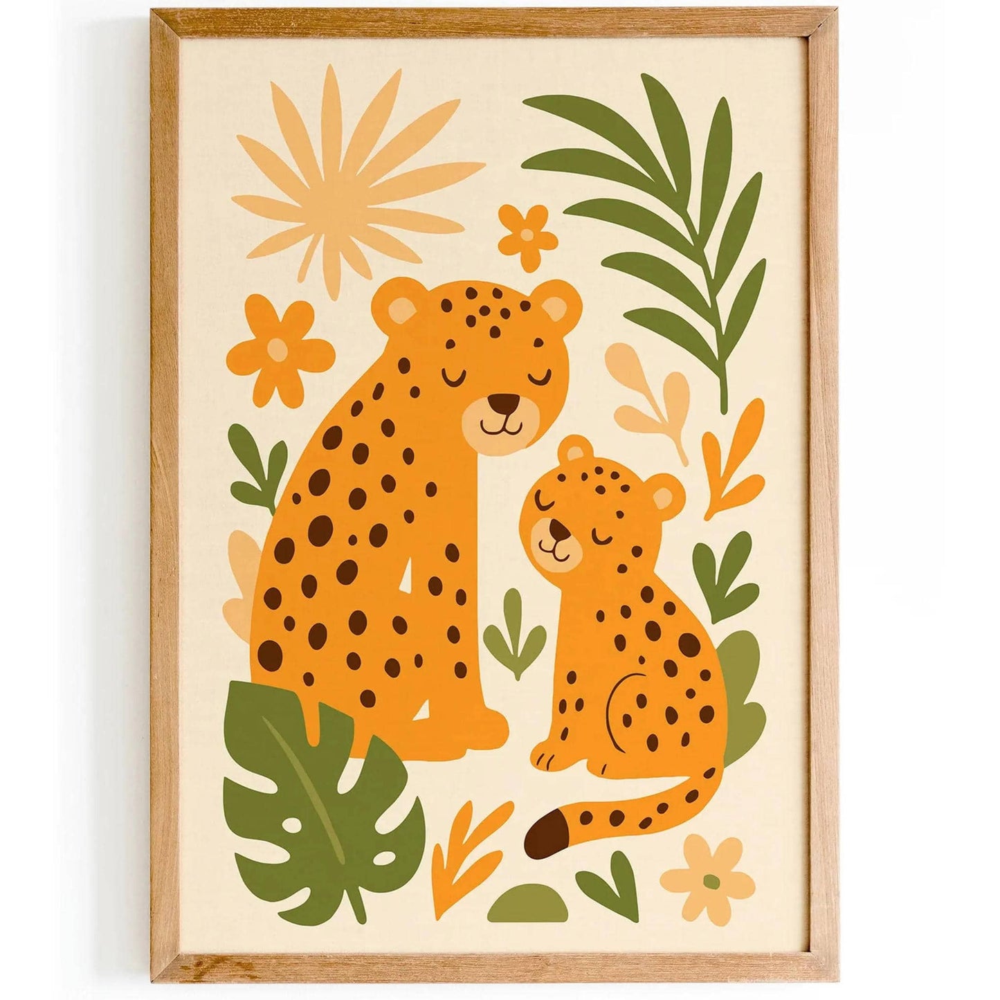 Cheetah Family Wall Art – Jungle Nature Print