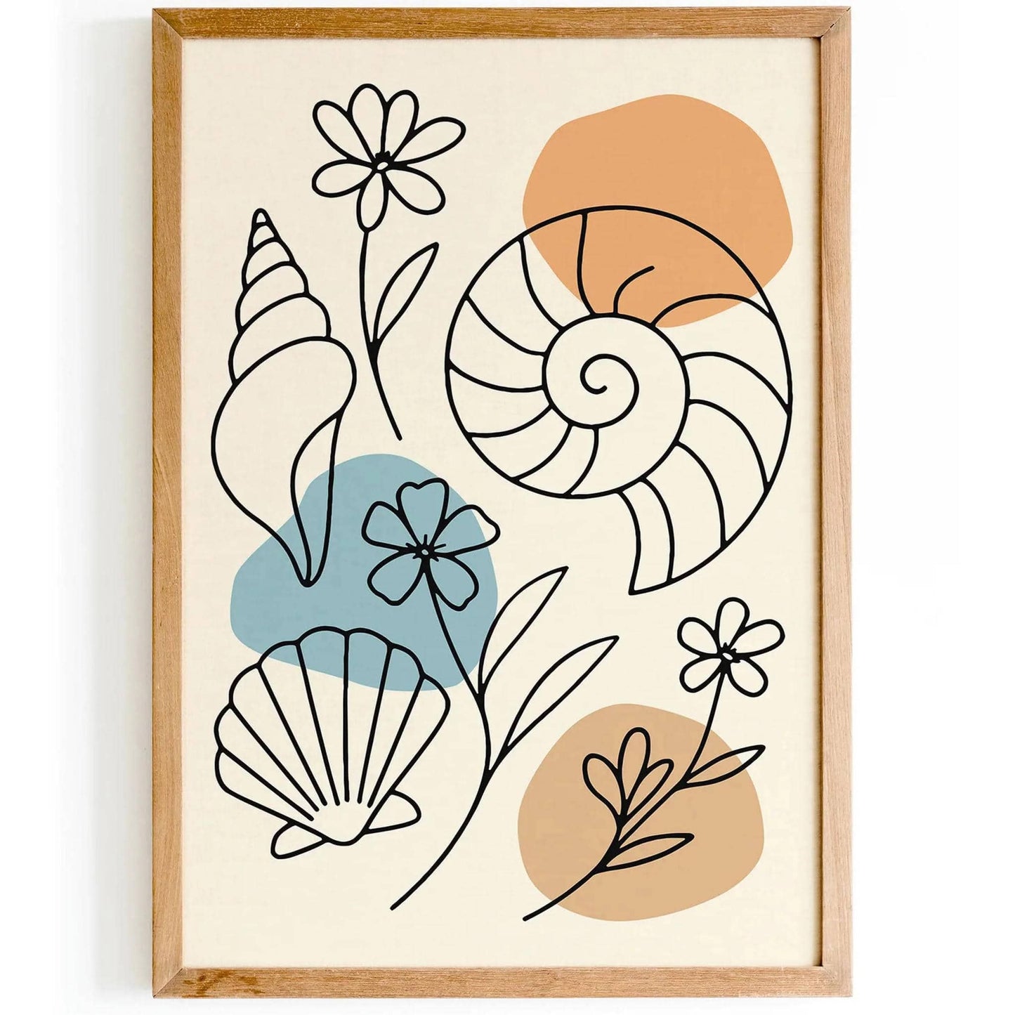 Minimalist Line Art Print – Coastal Wall Art