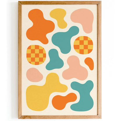 Kids Wall Art – Mid-Century Modern Liquid Shapes