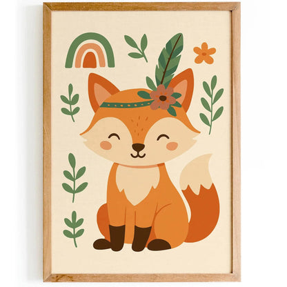 Adorable Fox Print – Forest Animal Decor