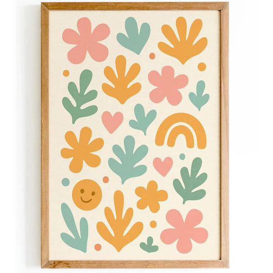 Cute Pastel Abstract Print for Baby Room