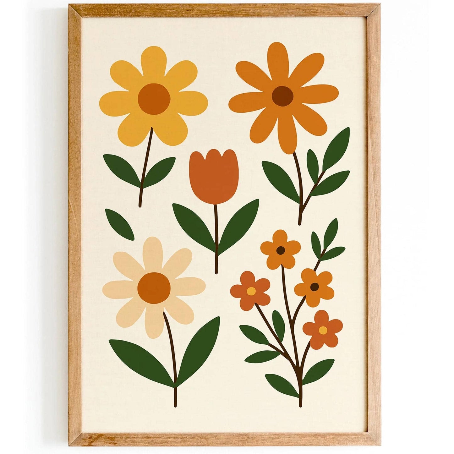 Rustic Flowers Poster – Country Kids Room Wall Art