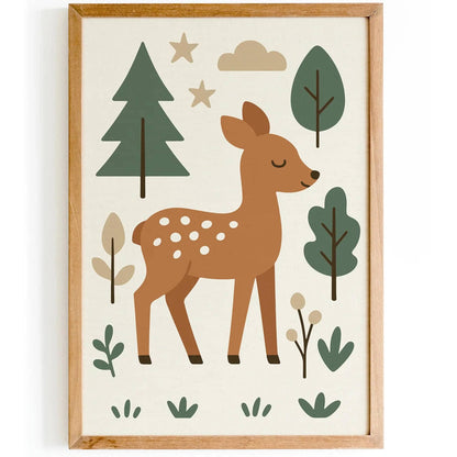 Scandinavian Cute Deer Print