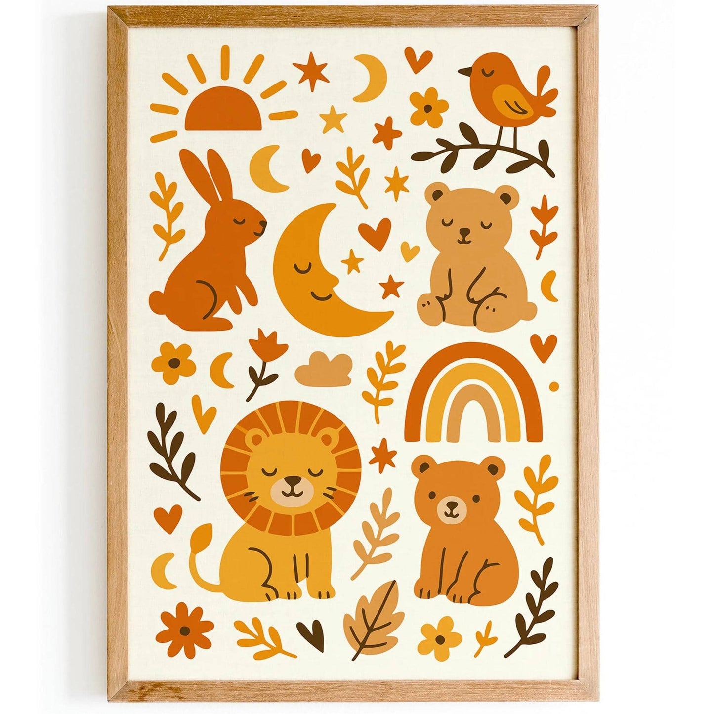 Warm Boho Wall Art – Nature & Animal Print