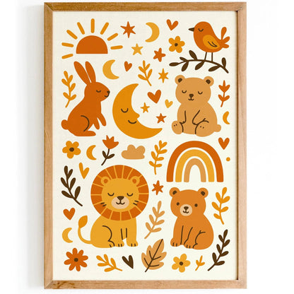 Warm Boho Wall Art – Nature & Animal Print