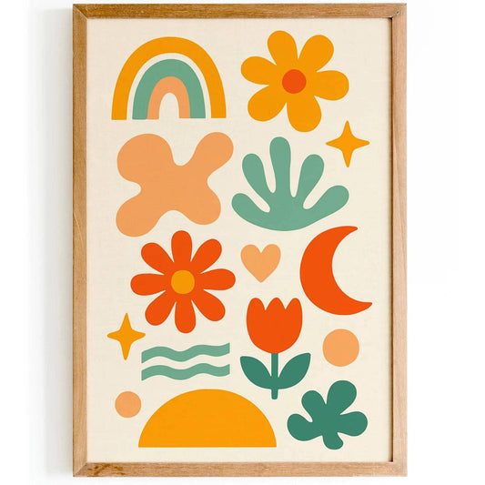 Mid-Century Nursery Art – Abstract Kids Decor