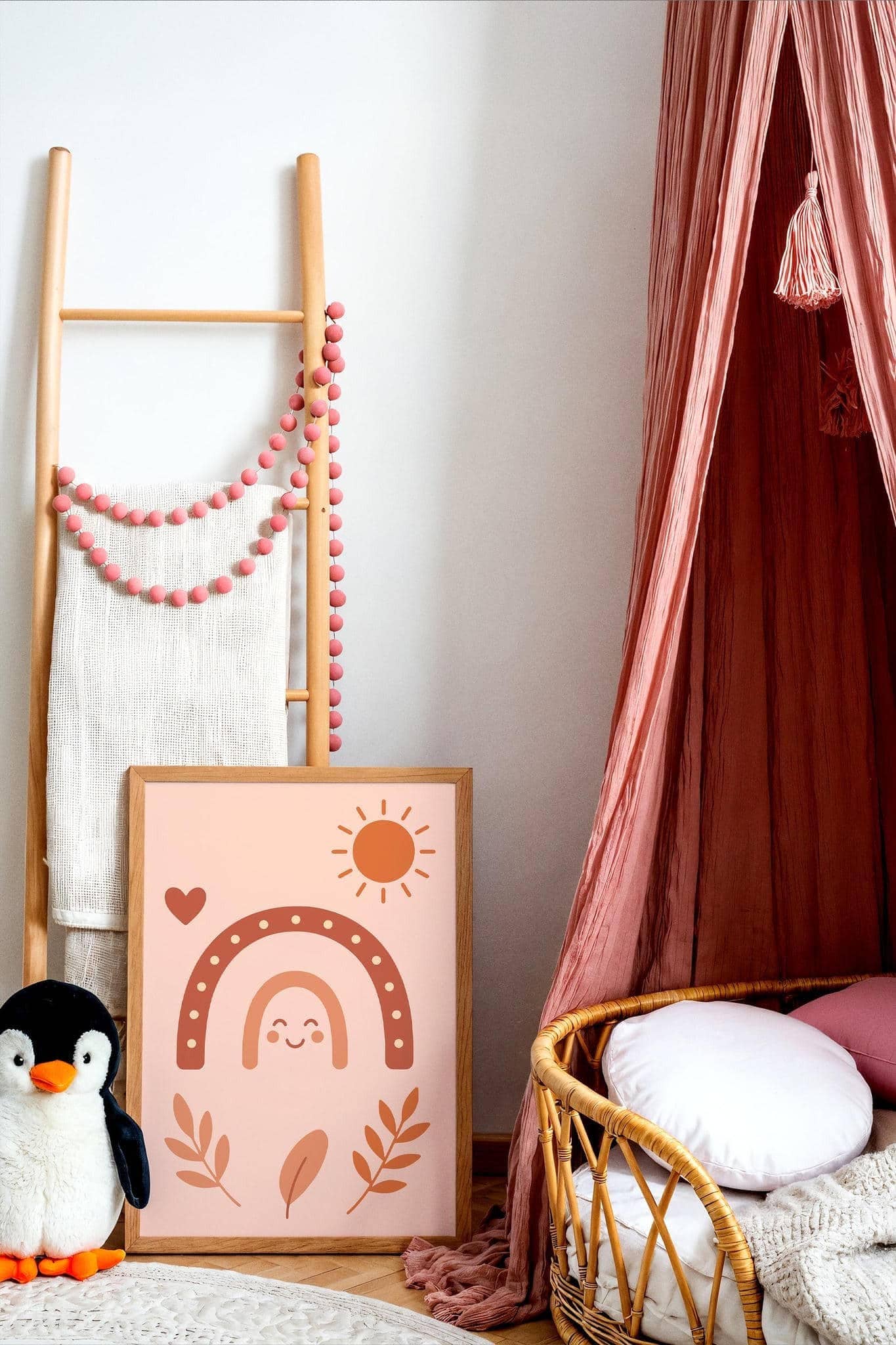 Minimalist Boho Rainbow - Warm Tones Print