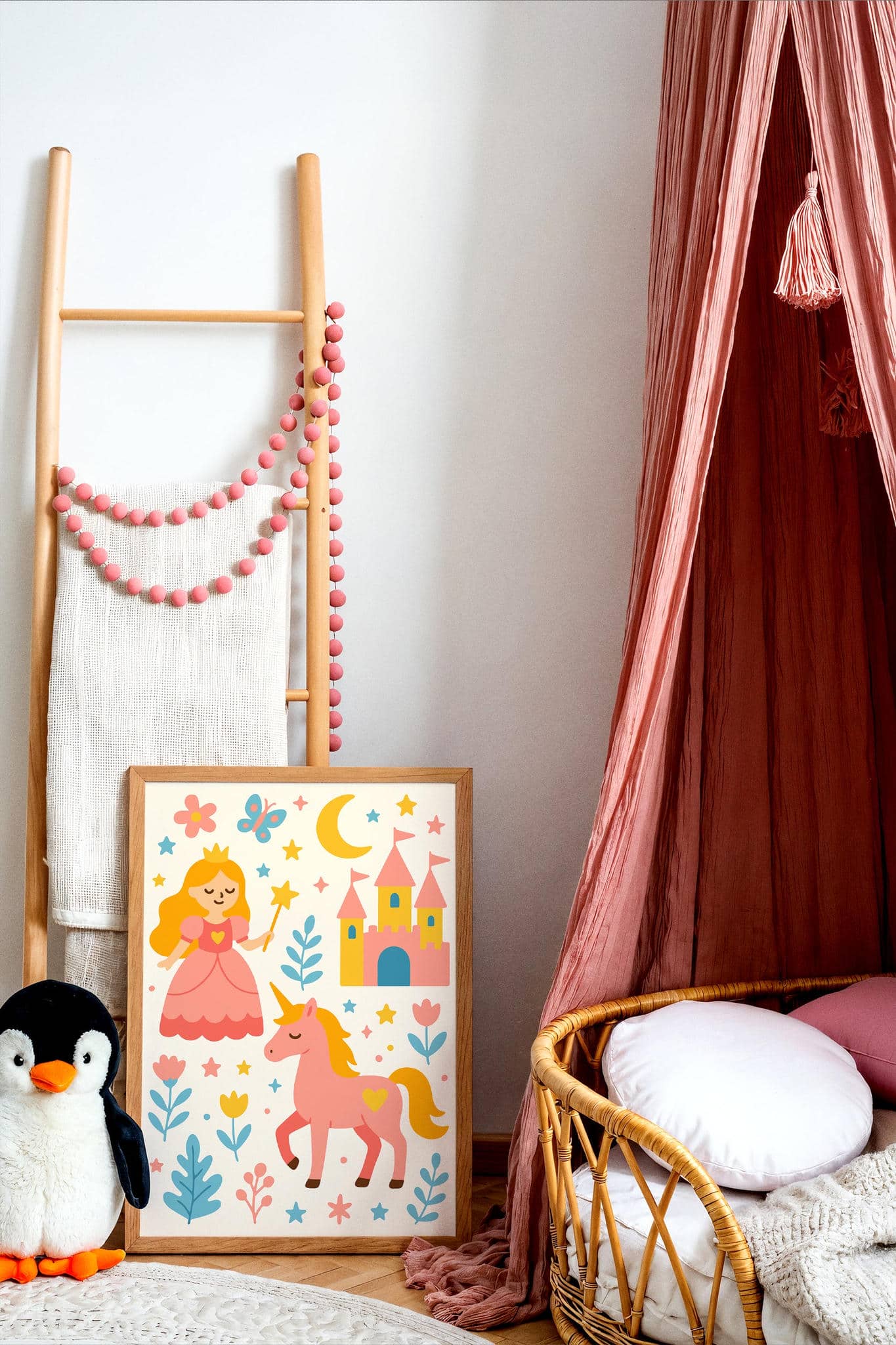 Sweet Princess Poster – Fairy Tale Wall Art for Girls' Room