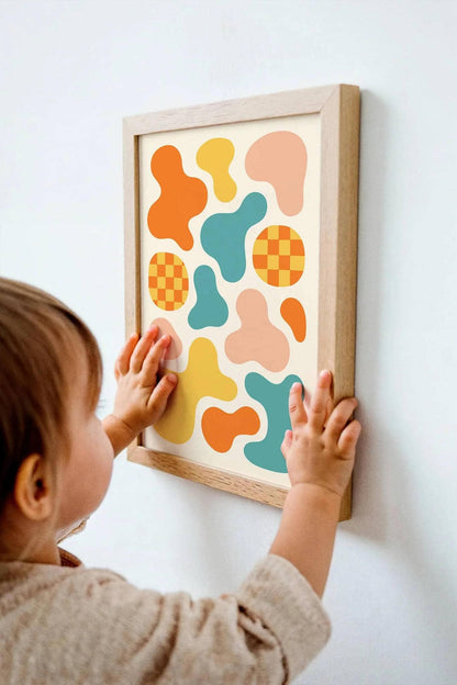 Kids Wall Art – Mid-Century Modern Liquid Shapes