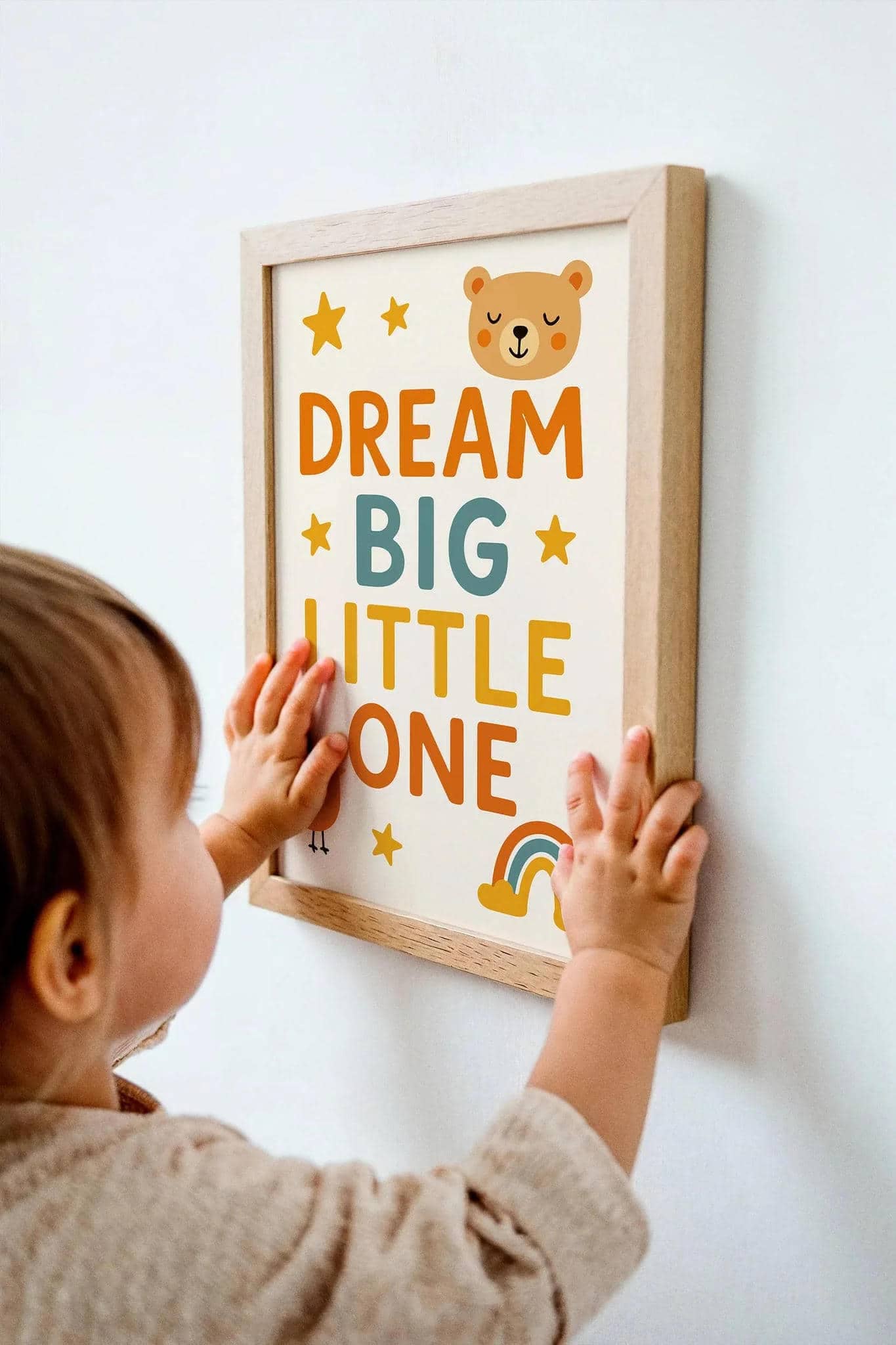 Dream Big Little One Poster – Bright Kids Room Wall Art