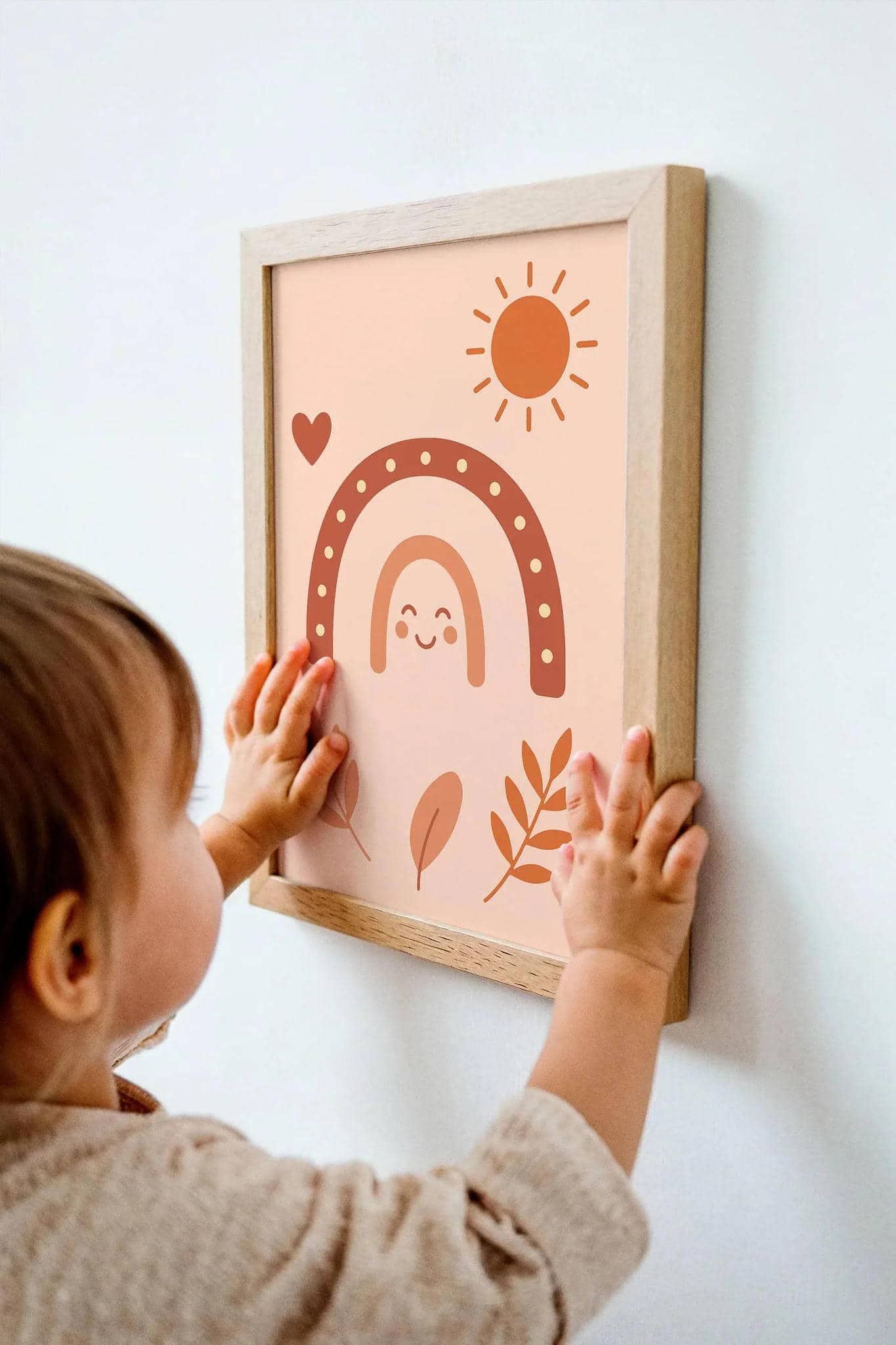Minimalist Boho Rainbow - Warm Tones Print