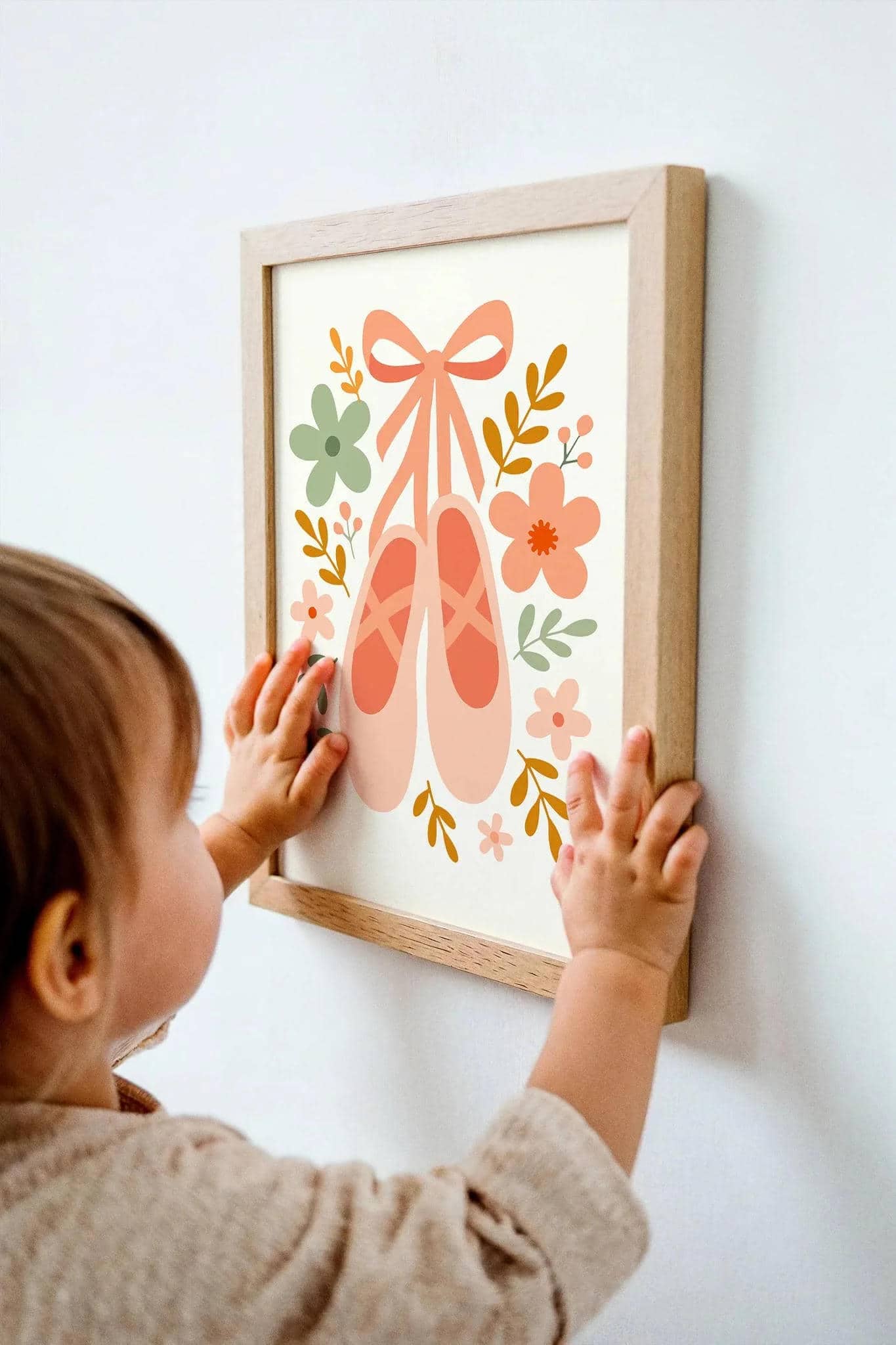 Ballet Shoes & Floral Poster – Dance Wall Art for Girls