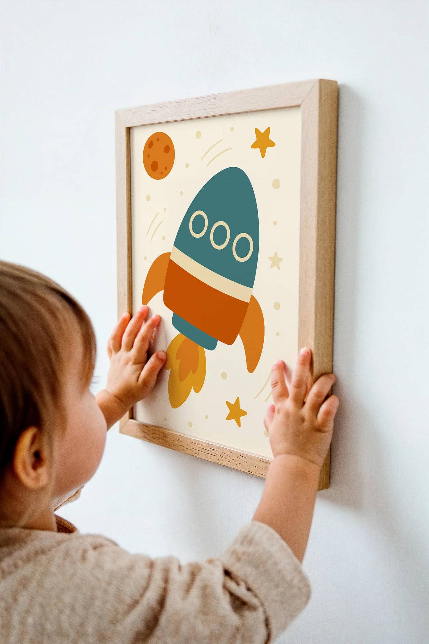 Rocket Ship Wall Art – Boys Room Space Decor