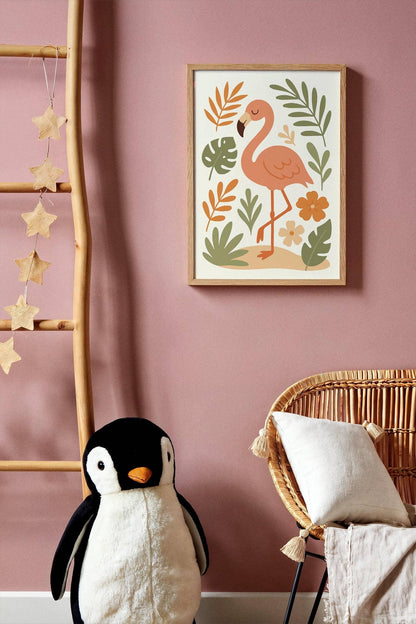 Safari Flamingo Print – Kids Room Wall Art