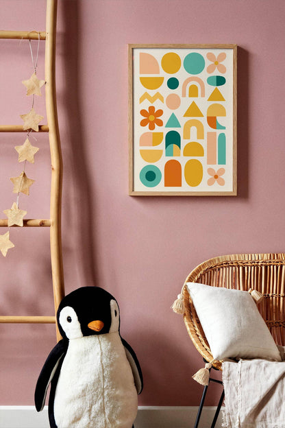 Summer Vibes Abstract Art – Colorful Kids Room Print