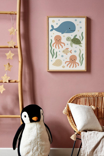 Nautical Animals Poster – Coastal Wall Art